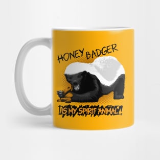 Honey Badger Meme, dark text Mug